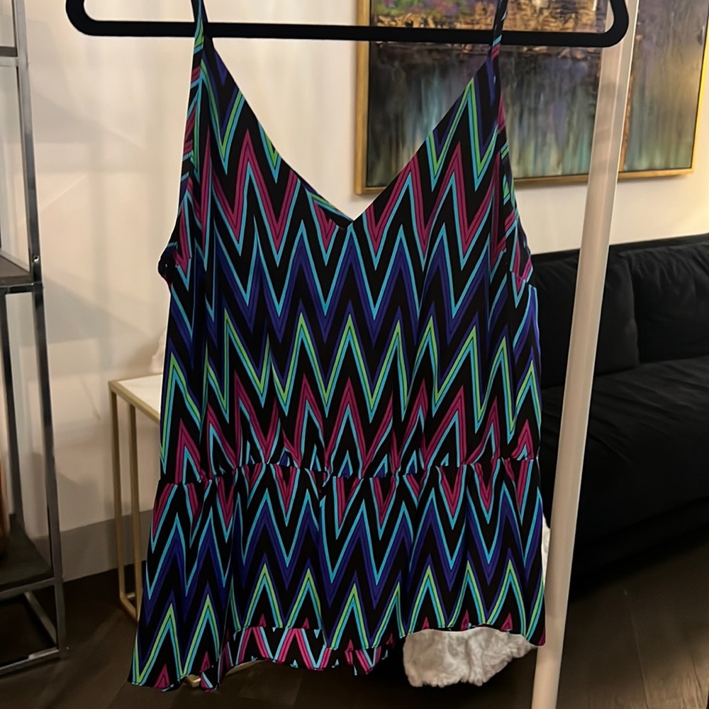 Amanda Uprichard 100% silk tank  Zigzag Tank size Medium